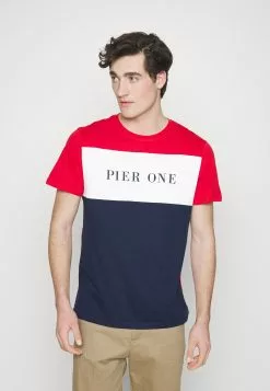 Pier One T-shirt Z Nadrukiem - Dark Blue