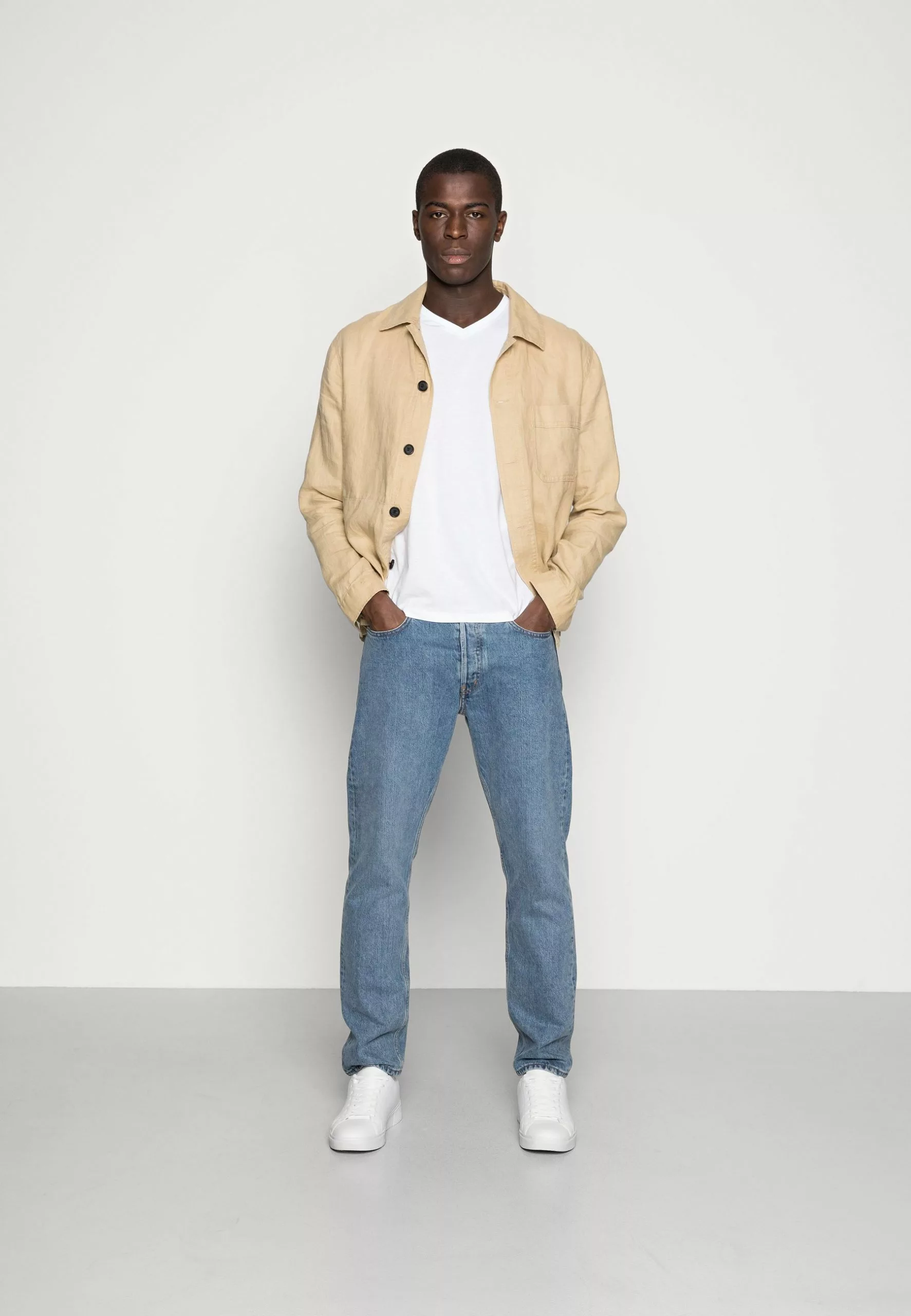 Pier One 5 PACK - T-shirt Basic - White 3 Pier One 5 PACK - T-shirt Basic - White