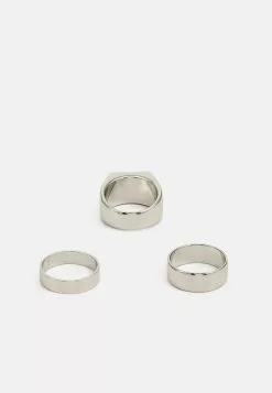 Pier One 3 PACK - Pierścionek - Silver-coloured