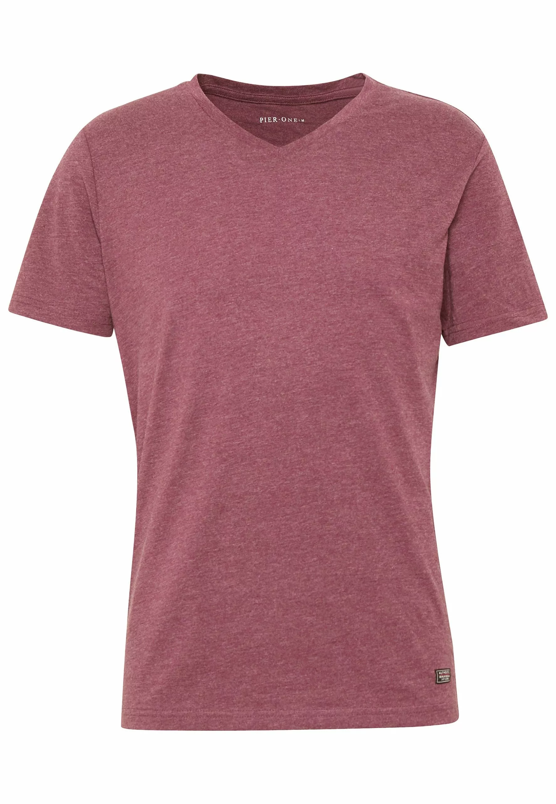 Pier One T-shirt Basic - Mottled Bordeaux 7 Pier One T-shirt Basic - Mottled Bordeaux - obrazek 5
