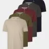 Pier One 5 PACK - Koszulka Polo - Bordeaux/olive/dark Grey -Pier One Sklep 2dccb17fd9c548dba56d4284bed5110a