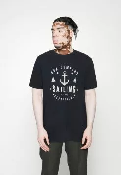 Pier One T-shirt Z Nadrukiem - Dark Blue