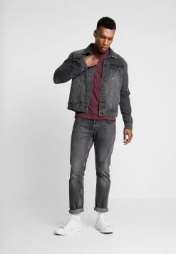 Pier One 5 PACK - T-shirt Basic - Mottled Bordeaux/white