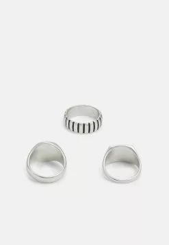 Pier One 3 PACK - Pierścionek - Silver-coloured