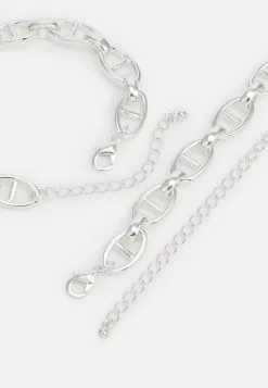 Pier One SET UNISEX - Naszyjnik - Silver-coloured