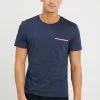 Pier One T-shirt Basic - Mottled Dark Blue