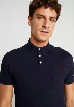 Pier One TRICOLORE TRIM POLO - Koszulka Polo - Dark Blue -Pier One Sklep 47c7f0ab95604072a45d1fa23cdb87d5