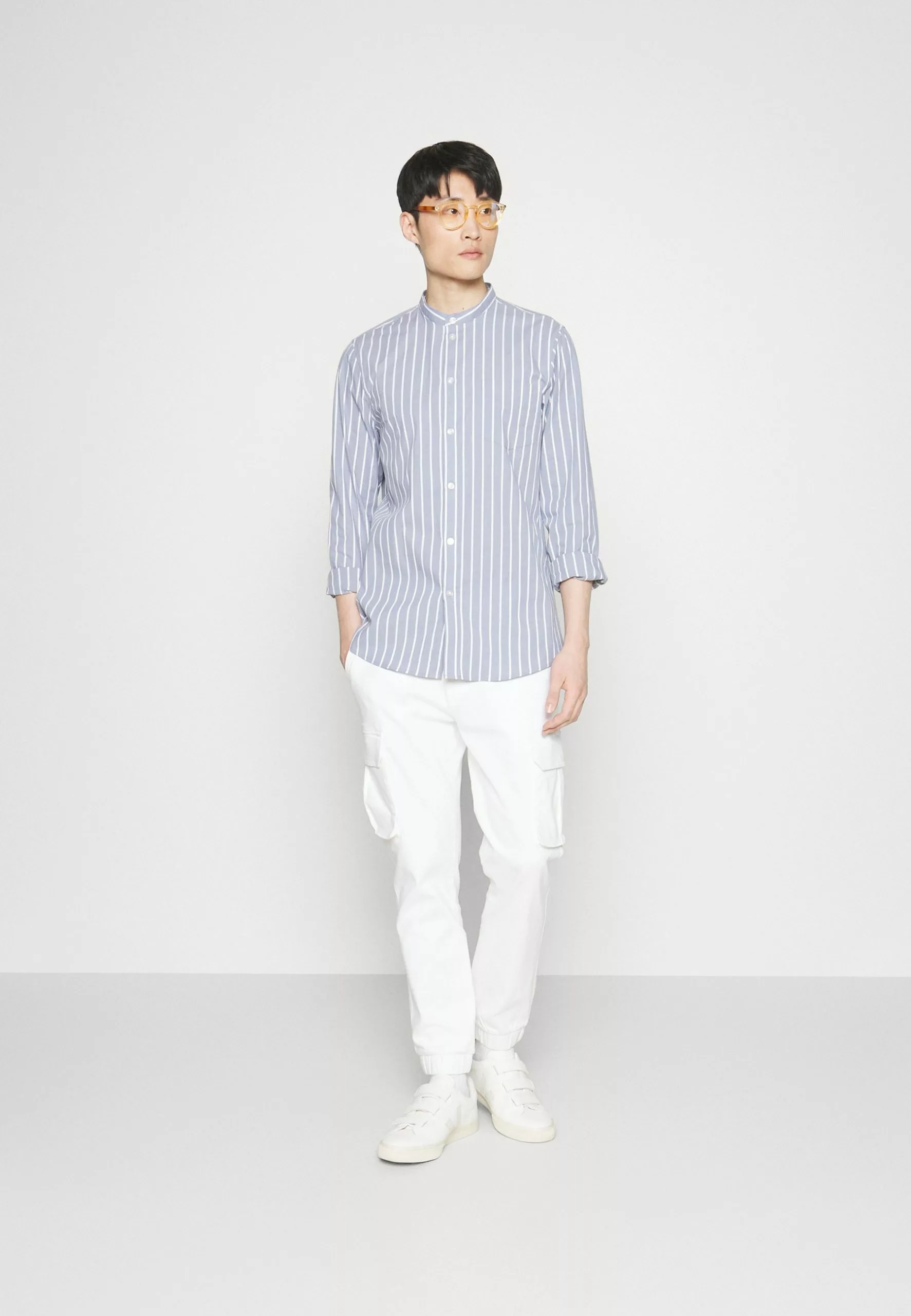 Pier One MUSCLE FIT STAND - Koszula - Blue 4 Pier One MUSCLE FIT STAND - Koszula - Blue - obrazek 2