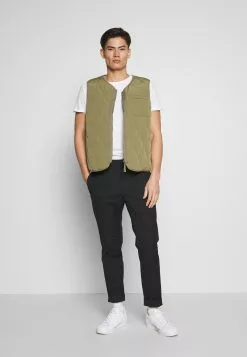 Pier One 5 PACK - T-shirt Basic - Olive/ White/ Navy /yellow /black