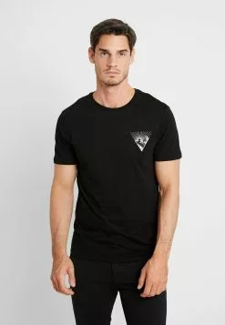 Pier One T-shirt Z Nadrukiem - Black