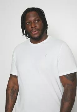 Pier One 5 PACK - T-shirt Basic - White/mottled Dark Grey/bordeaux -Pier One Sklep 568bb40bac894990acb64f1526538783