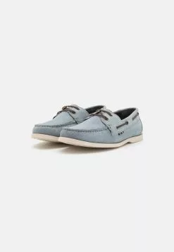 Pier One LEATHER UNISEX - Buty żeglarskie - Light Blue -Pier One Sklep 5d5c945a3e2a4112b27b9a58017fb9cd