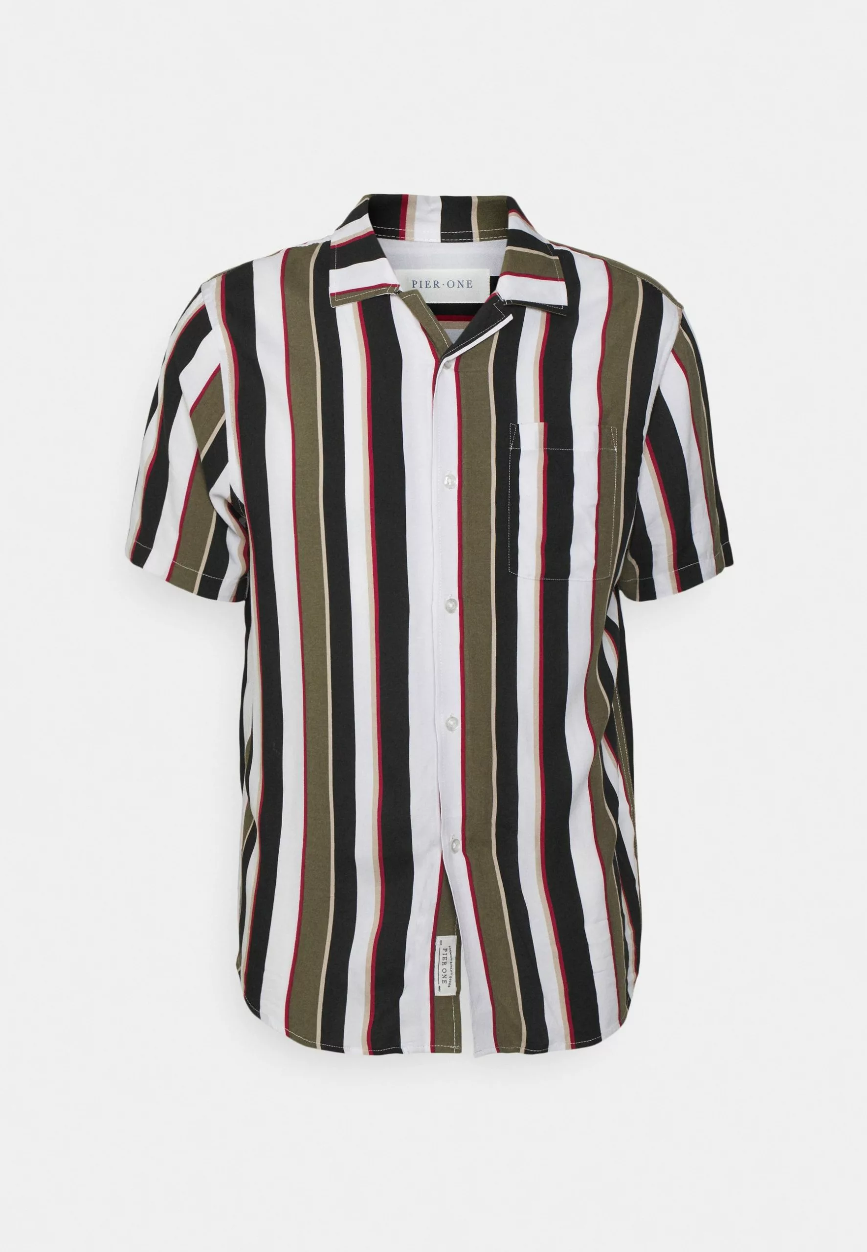 Pier One Koszula - Khaki/dark Blue 3 Pier One Koszula - Khaki/dark Blue