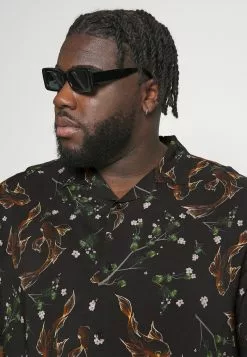 Pier One ASIAN PRINT RESORT - Koszula - Black -Pier One Sklep 666a2720beb548beb94f440457a8daa5