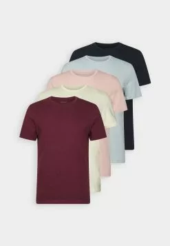 Pier One 5 PACK - T-shirt Basic - Dark Blue/pink/off-white -Pier One Sklep 679c04de75ba47c38a8e13031ab0f7ce