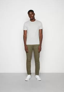 Pier One UNISEX 5 Pack - T-shirt Basic - Black /dark Blue/dark Green