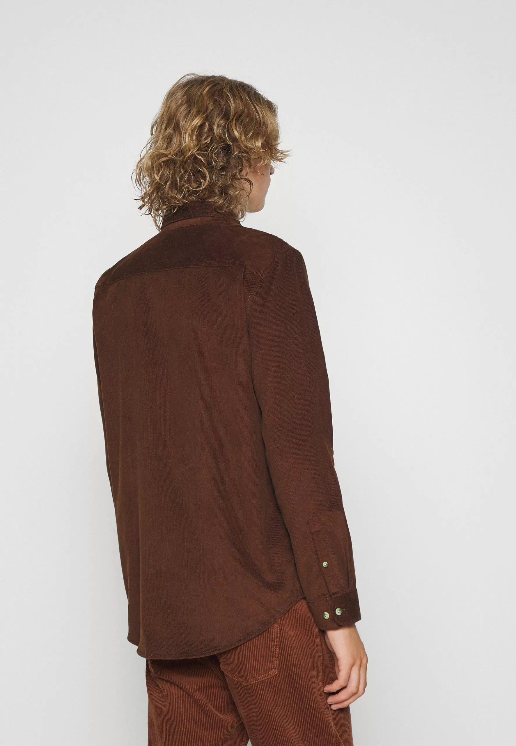 Pier One CORDUROY - Koszula - Brown 5 Pier One CORDUROY - Koszula - Brown - obrazek 3