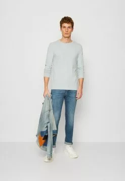 Pier One 2 PACK - Bluzka Z Długim Rękawem - Light Blue/dark Blue