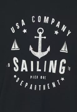 Pier One T-shirt Z Nadrukiem - Dark Blue -Pier One Sklep 9b8149978dcd4d6c9c88d3b0eab2b7c5