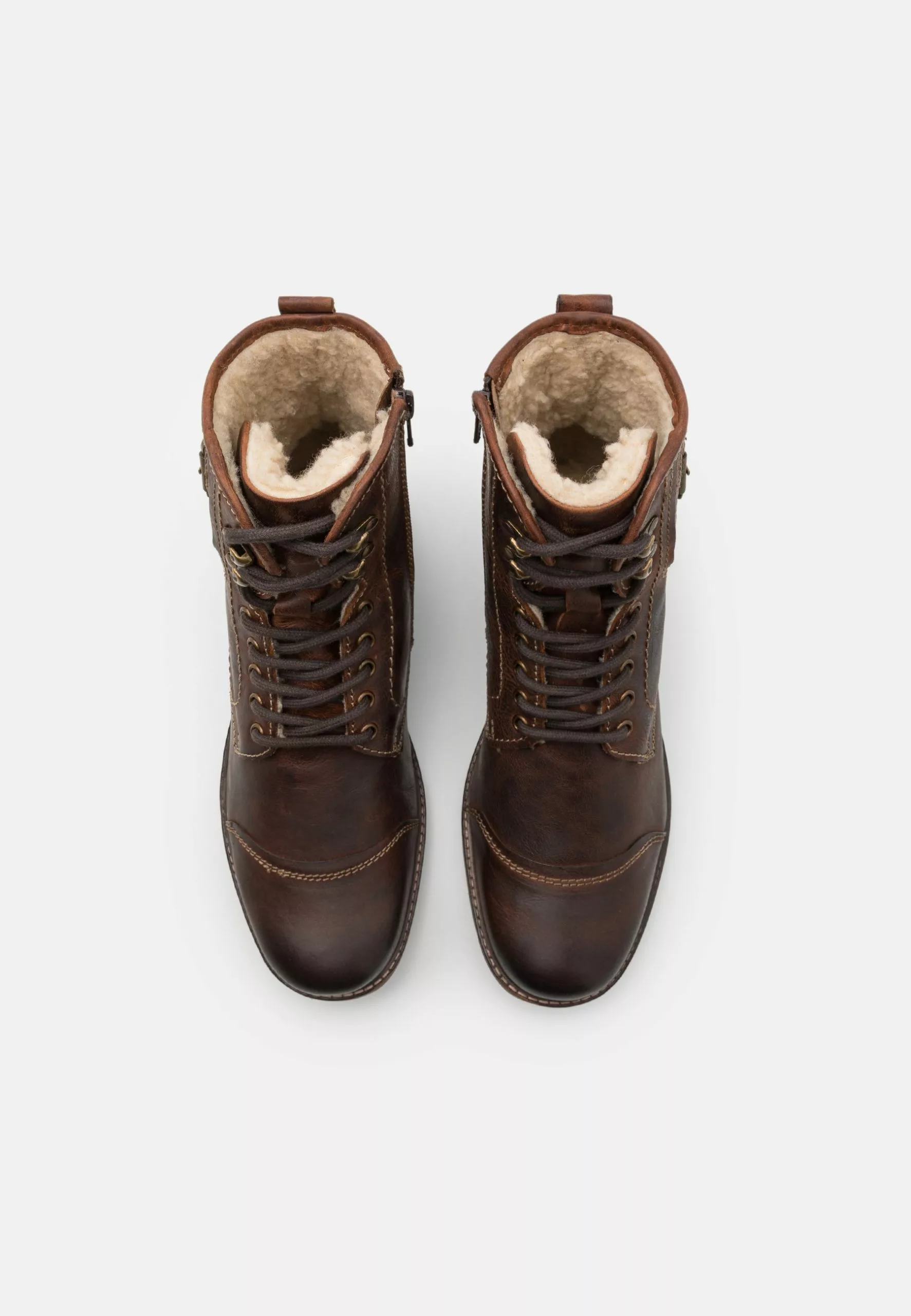 Pier One LEATHER - Botki Sznurowane - Brown 5 Pier One LEATHER - Botki Sznurowane - Brown - obrazek 3