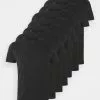 Pier One 7 PACK - T-shirt Basic - Black -Pier One Sklep 9d043fa87e4c481f853c6645808423c9