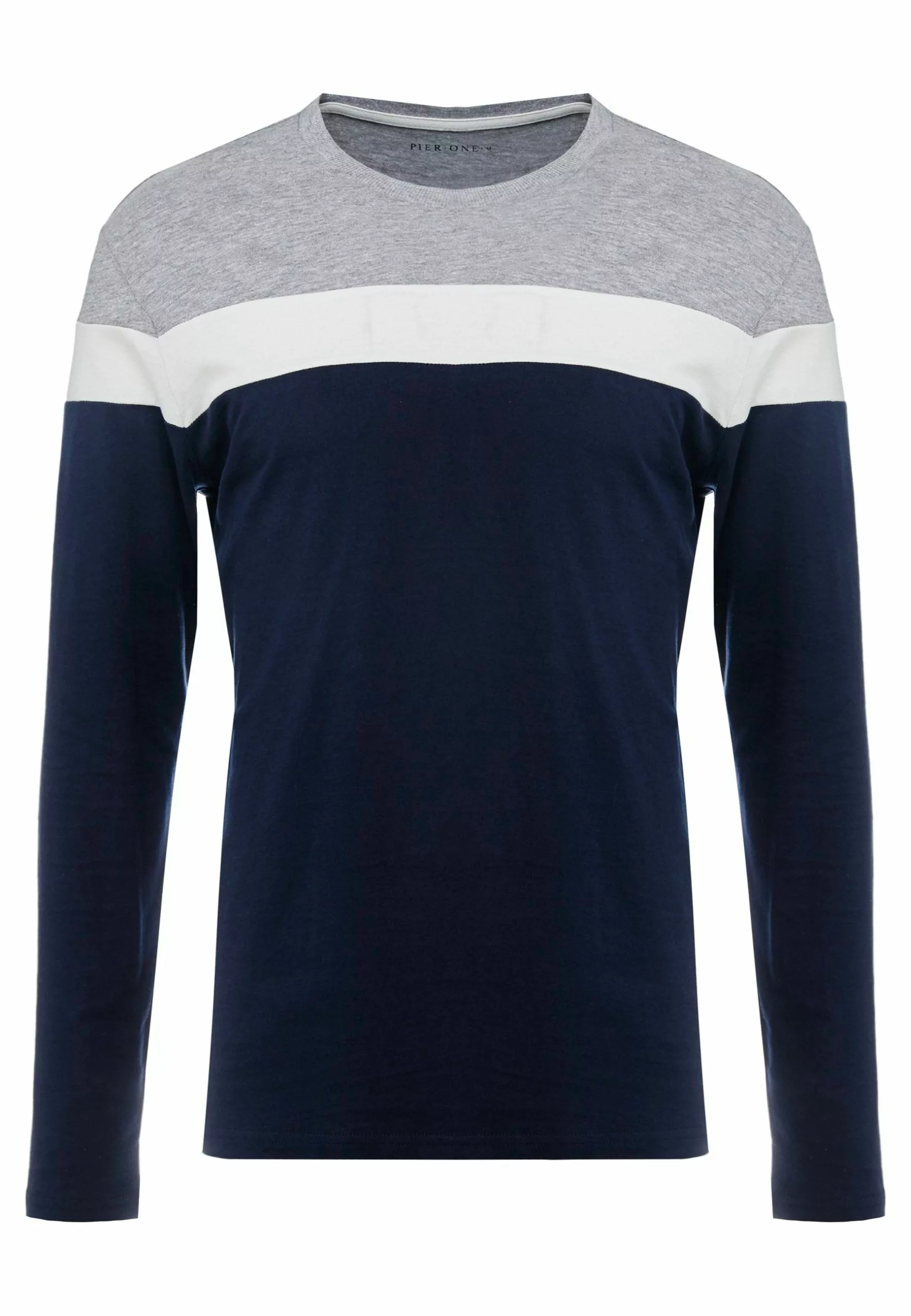 Pier One Bluzka Z Długim Rękawem - Grey/dark Blue 6 Pier One Bluzka Z Długim Rękawem - Grey/dark Blue - obrazek 4