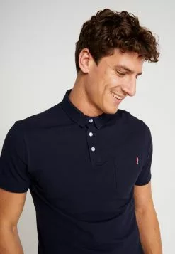 Pier One TRICOLORE TRIM POLO - Koszulka Polo - Dark Blue -Pier One Sklep bad28d0c72194b1da8f2c256060f8c3d