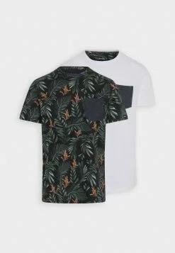 Pier One 2 PACK - T-shirt Z Nadrukiem - White/multi-coloured -Pier One Sklep c1a418d383a743a8bbcc8fe1e02693fc