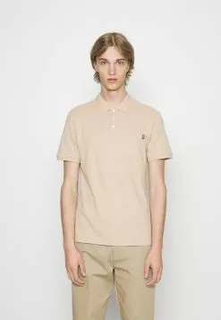 Pier One TRICOLORE TRIM POLO - Koszulka Polo - Beige