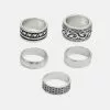 Pier One 5 PACK - Pierścionek - Silver-coloured -Pier One Sklep d2a802be64df4661bd25fabe0d475d1a