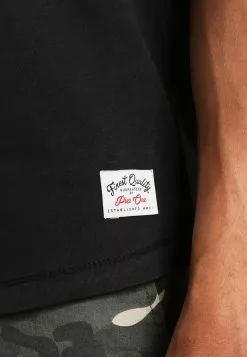 Pier One GARMENT TEE - T-shirt Basic - Black -Pier One Sklep d7d65e25c1034ac4a390973ab6342d9a