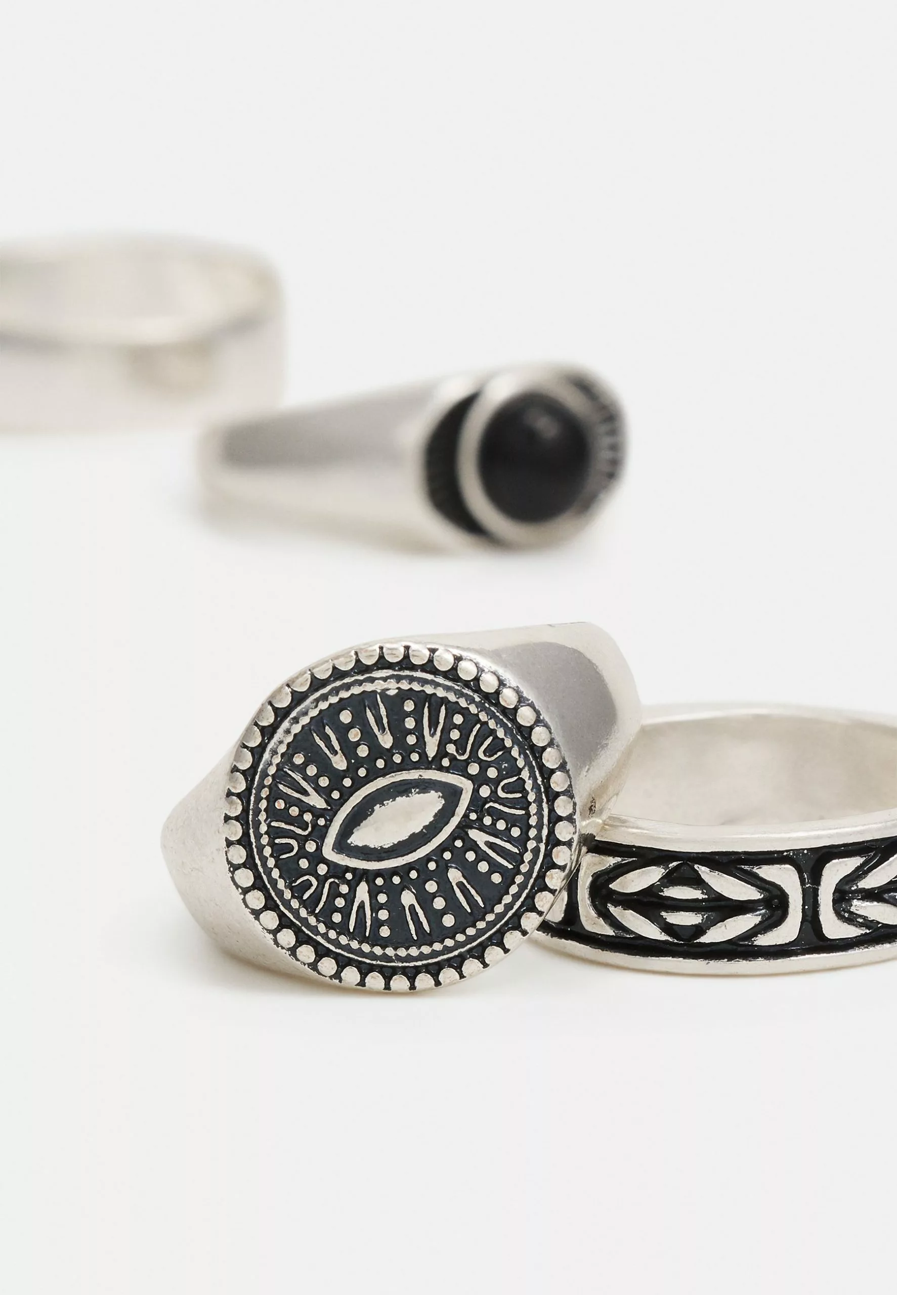 Pier One 5 PACK - Pierścionek - Silver-coloured 5 Pier One 5 PACK - Pierścionek - Silver-coloured - obrazek 3