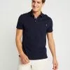 Pier One TRICOLORE TRIM POLO - Koszulka Polo - Dark Blue -Pier One Sklep e0261cec79ca4184a819b9e5f6994e66