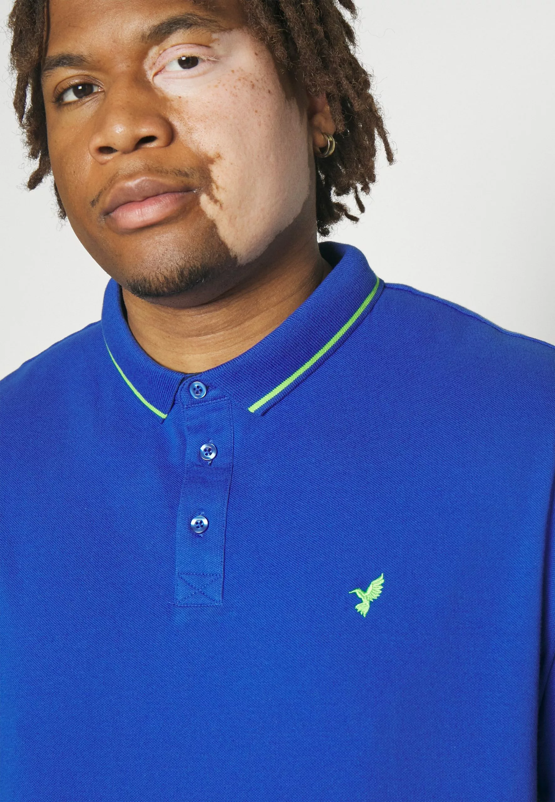 Pier One TIPPING BIRDY - Koszulka Polo - Blue 6 Pier One TIPPING BIRDY - Koszulka Polo - Blue - obrazek 4