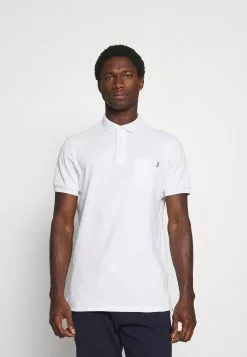 Pier One TRICOLORE TRIM POLO - Koszulka Polo - White