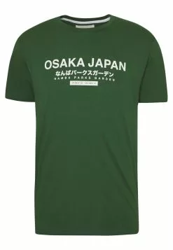 Pier One OSAKA TEE - T-shirt Z Nadrukiem - Green -Pier One Sklep f9ffb5961b9649b2add9c0a95b3f22fd