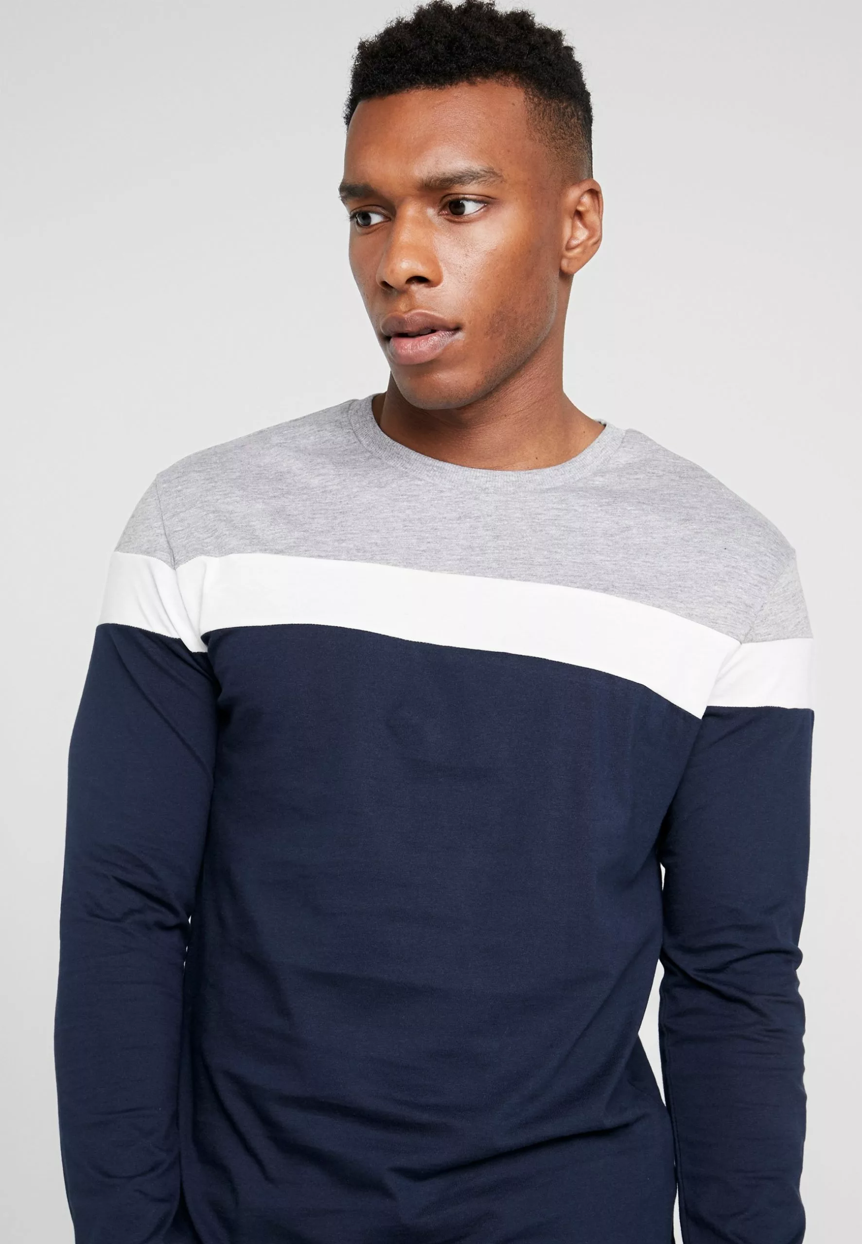 Pier One Bluzka Z Długim Rękawem - Grey/dark Blue 7 Pier One Bluzka Z Długim Rękawem - Grey/dark Blue - obrazek 5